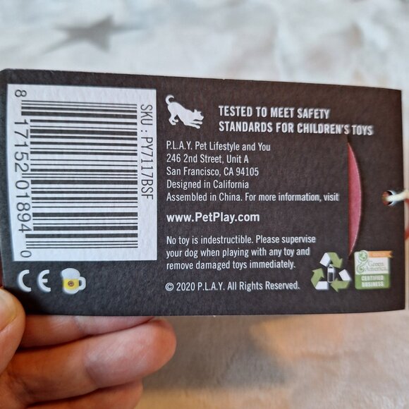 P.L.A.Y.'s Hollywoof Cinema Happy Hound Brew Fun Dog Toy New Crinkle Crunchy - Picture 8 of 8